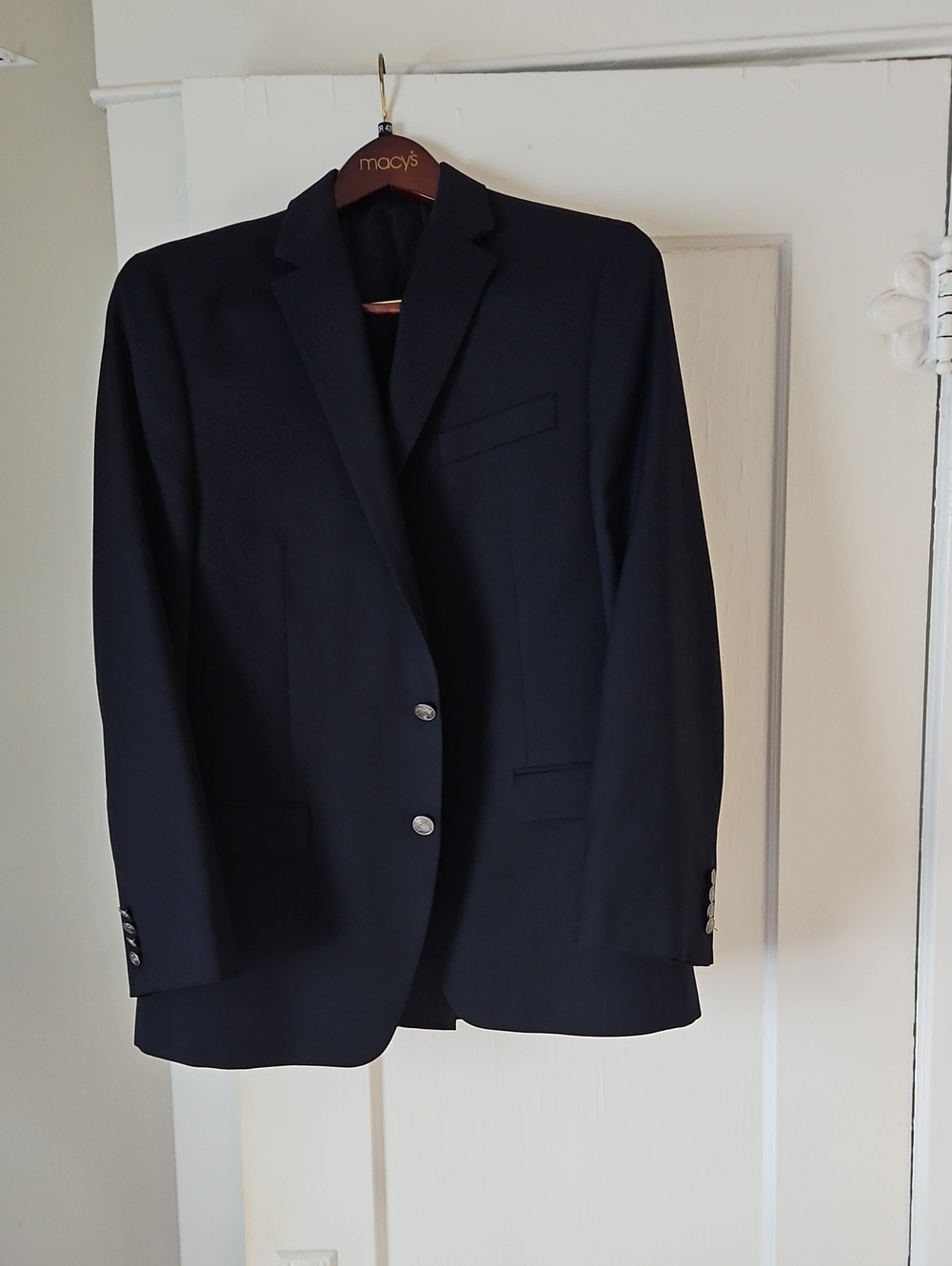 Men's Navy Blazer - Classic Single-Breasted